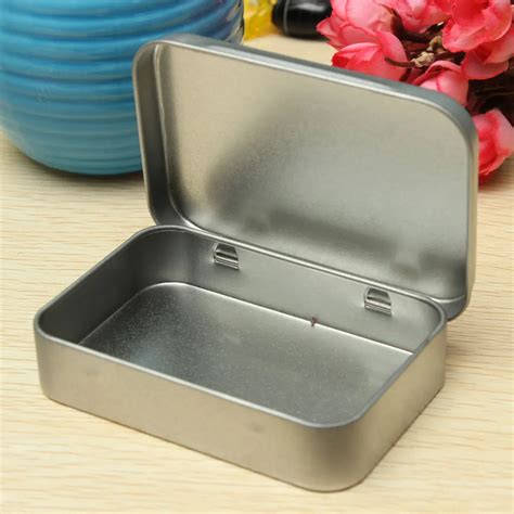 small metal flip storage box|flip top decorative storage box.